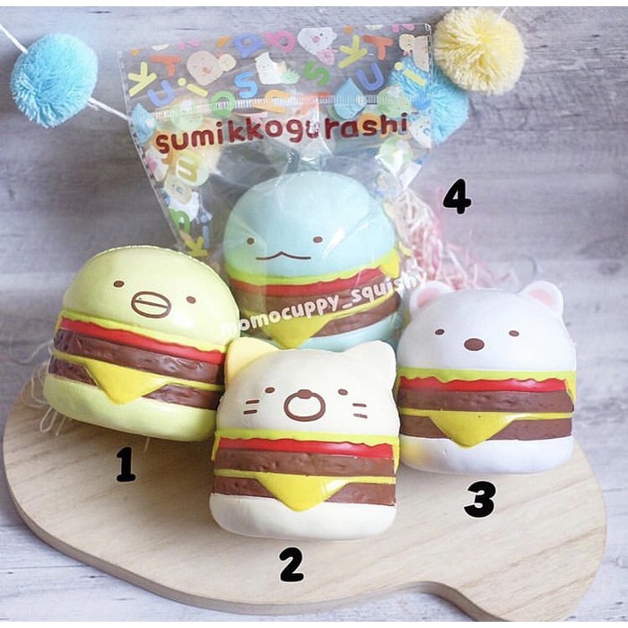 Squishy licensed burger by sumikko gurashi (100% ORI JAPAN)