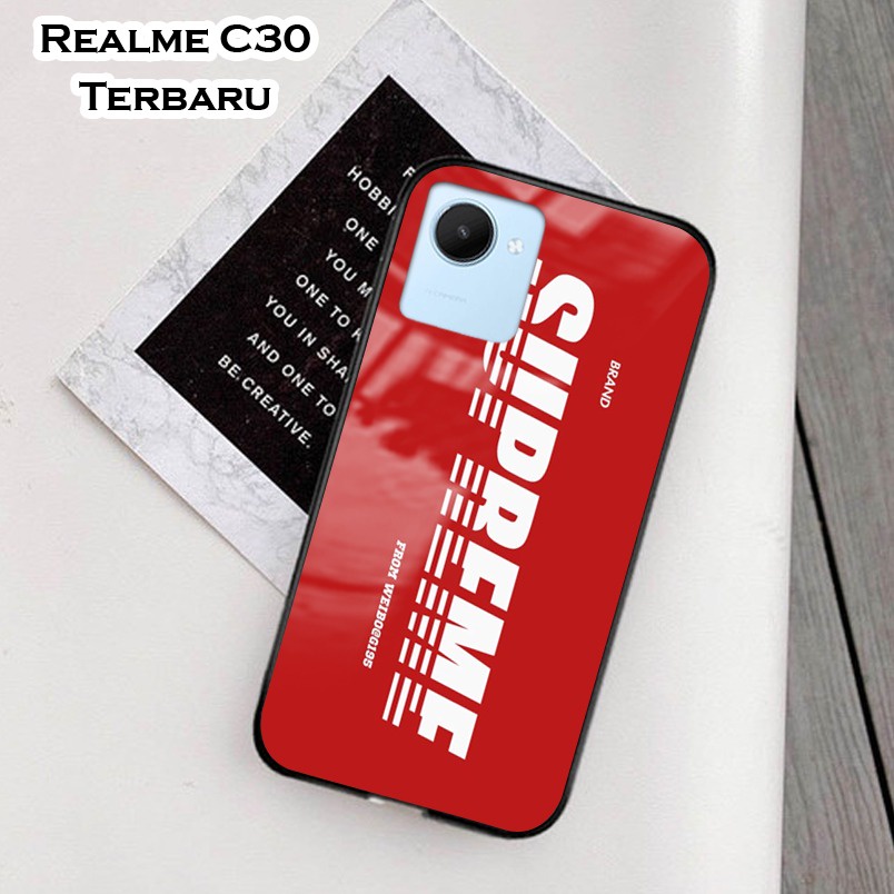 Softcase Glass Kaca Realme C30 Terbaru [FC32] Case Motif Realme C30 - Casing Hp Realme C30 - Case Hp