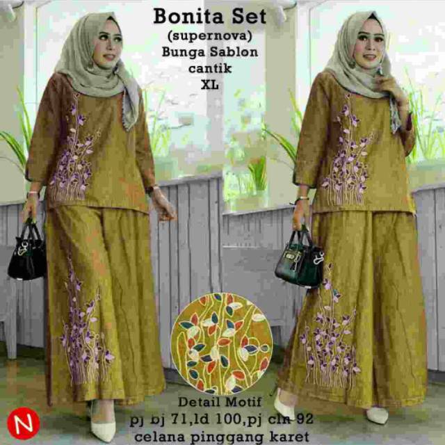 CTN Baju setelan BONITA terlaris best seller