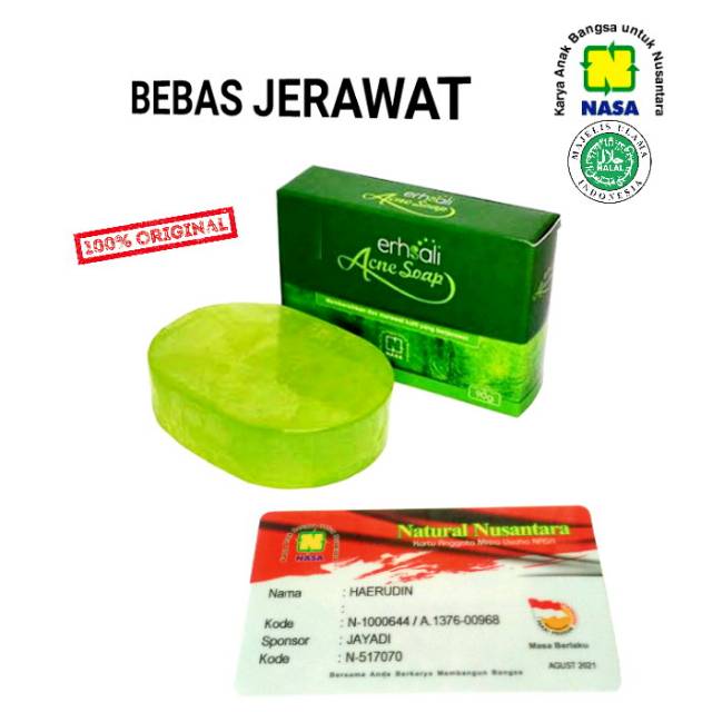 SABUN ERHSALI BEBAS JERAWAT - ASLI RESMI NASA