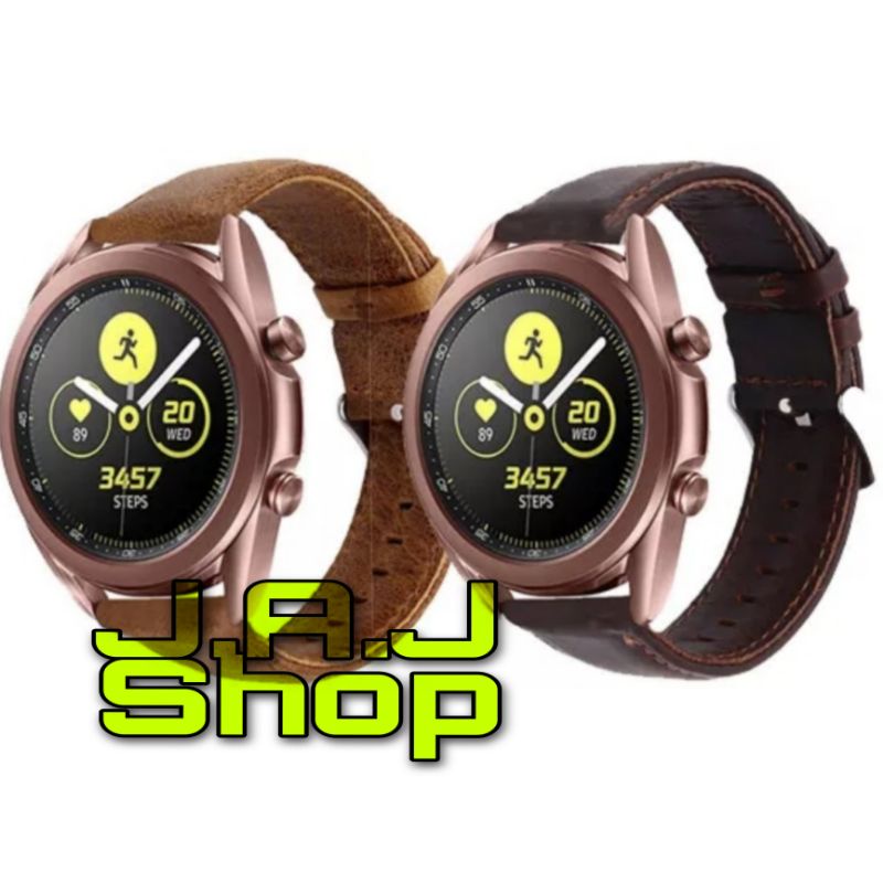 STRAP LEATHER KULIT ASLI WATCH BAND TALI JAM TANGAN SAMSUNG GALAXY WATCH 3 41MM ACC JAM SMARTWATCH