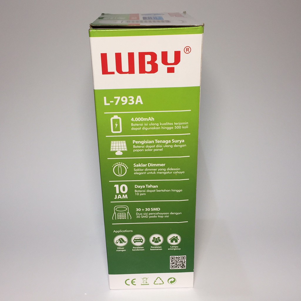 Lampu LED Rechargeable Emergency Lamp Luby L-793A