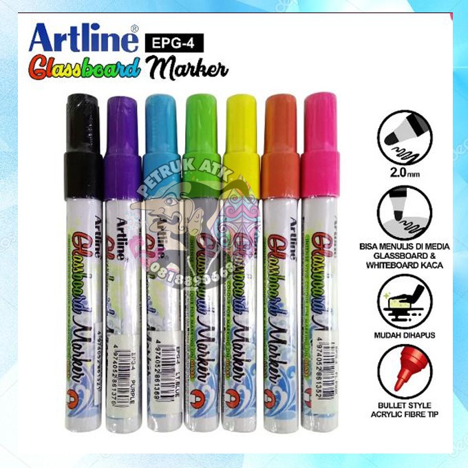 

[PCS] SPIDOL KACA ARTLINE GLASS BOARD MARKER EPG-4 2.0 MM*