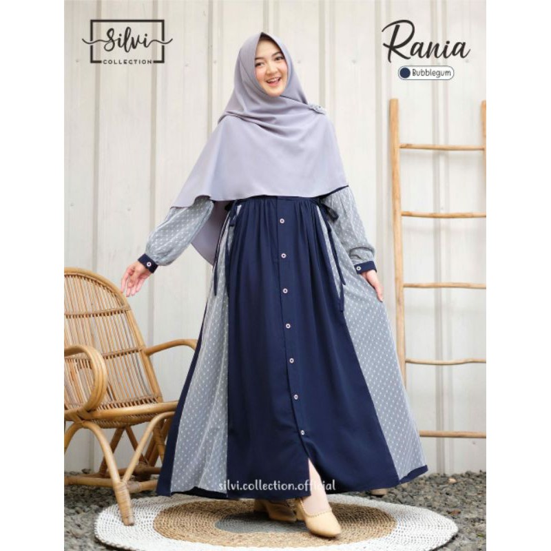GAMIS RANIA DRESS ONLY &amp; 1 SET KHIMAR || SILVI COLLECTION