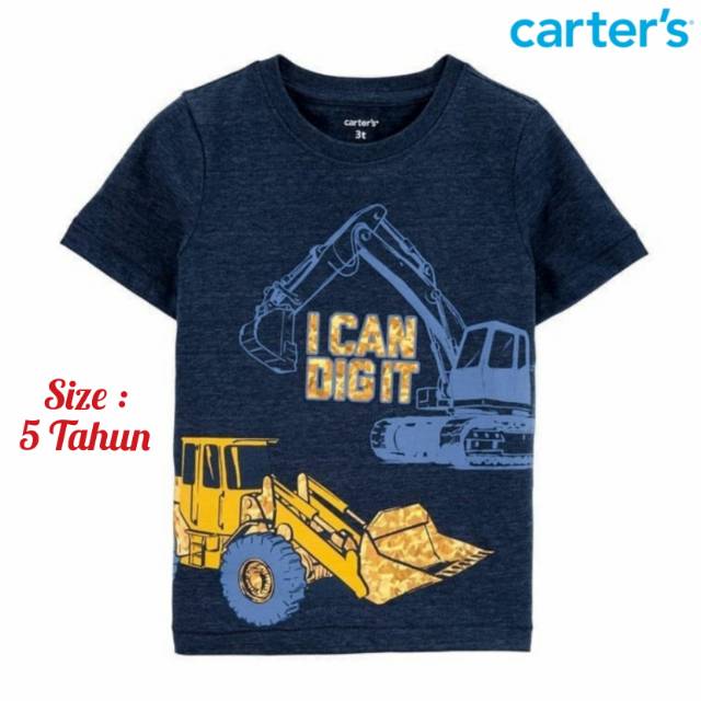 Baju Kaos Carter's Navy Rusty Car Anak Laki Cowok - Carters Boys Tee