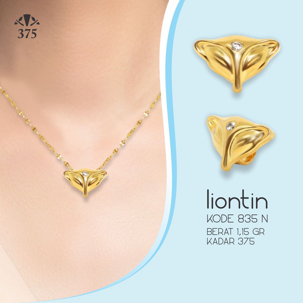 LIONTIN BLUSUKAN / CHARM GELANG FOX ELEGANT EMAS ASLI