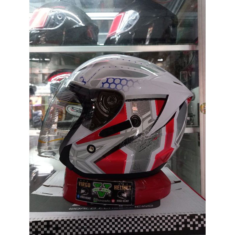 HELM G2 OPTIMAX MOTIF AMERIKAN WHITE RED