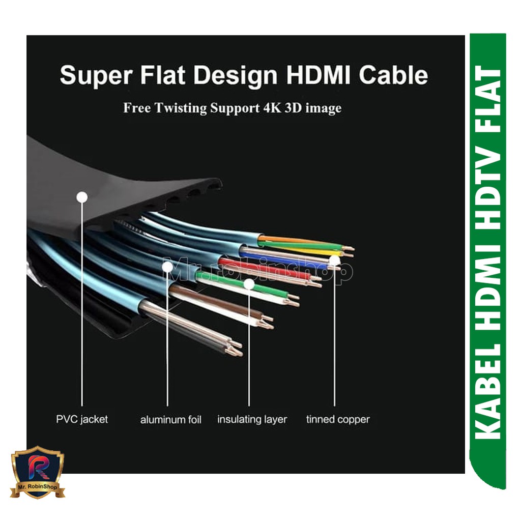 Kabel HDMI HDTV Flat