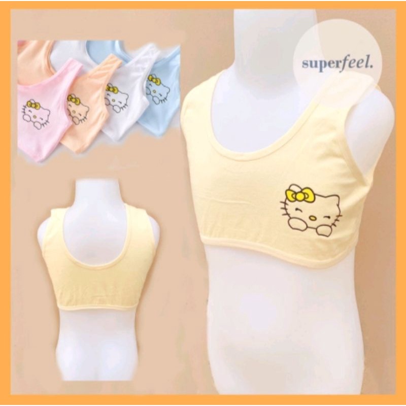 3pcs Miniset anak perempuan SD SMP motif bra pakaian dalam