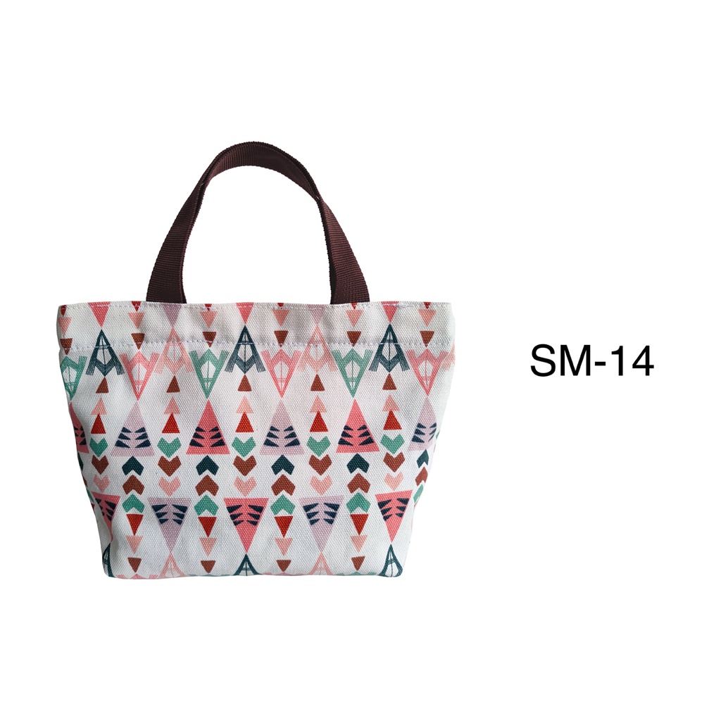 Tas Mukena Make Up Bahan Kanvas 26x19x8cm Motif SM-14