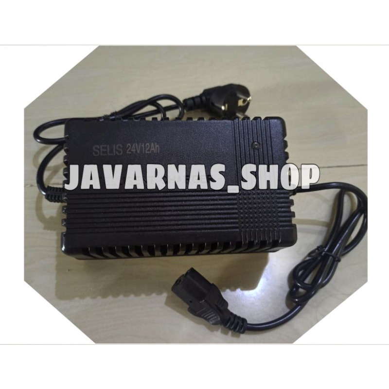 Charger sepeda listrik 24volt 12 ah lobang 3 CHARGER SCOOTER METIK 24VOLT 12 AH ORIGINAL