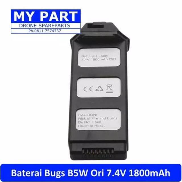 Baterai MJX Bugs 5 5W B5W 7.4v 1800mAh Original Battery RC Part