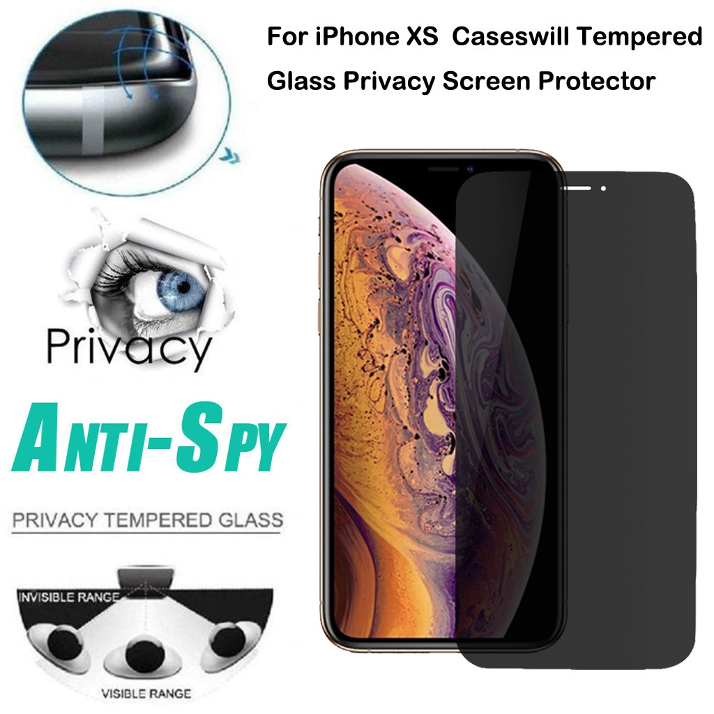 Antispy Tempered Glass For iphone X XR XS 11 Pro Max Protective Glass Film iphone 6 6S 8 7 Plus 5 5S SE Privacy Screen Protector