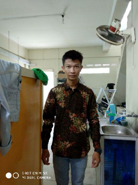 Odza Baju Batik Pria Modern Lengan Panjang