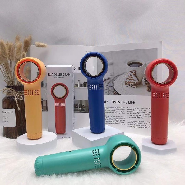Kipas angin Mini Tangan Bladeless fan Portable Recharge Tanpa Baling