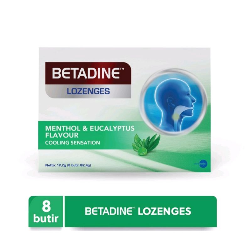 

Betadine Lozenges Permen Menthol Permen Pelega Tenggorokan