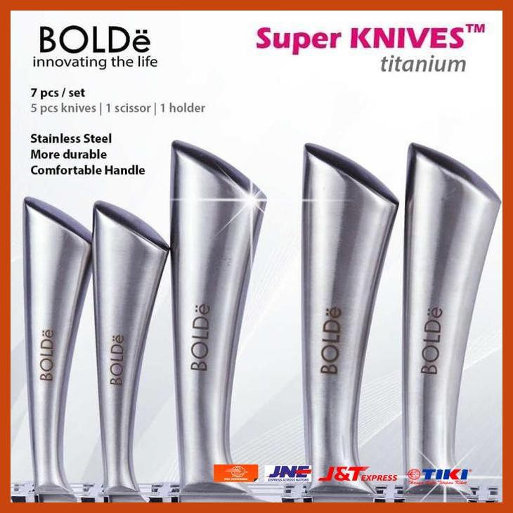BOLDE PISAU DAPUR STAINLESS SET TITANIUM SUPER KNIVES
