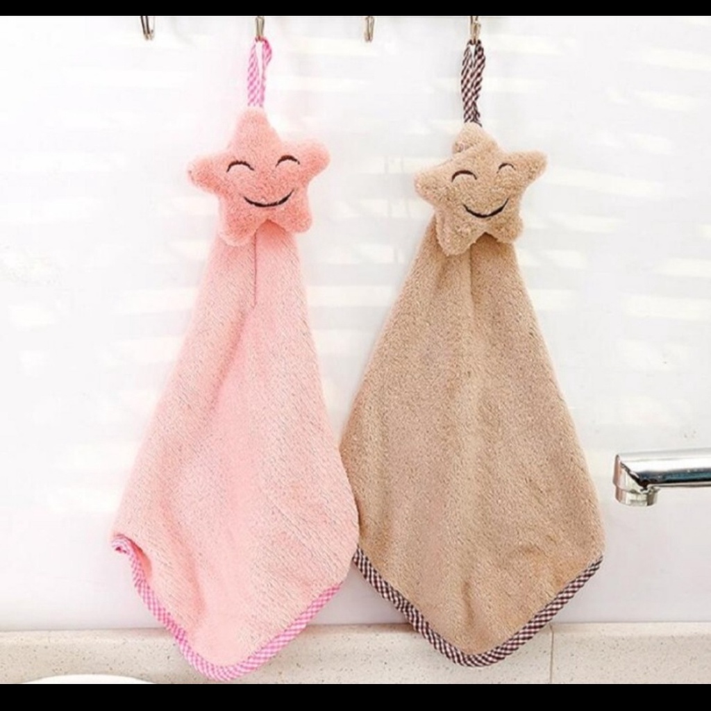 LAP TANGAN Microfiber Gantung / Kain Lap Gantung Microfiber motif STAR