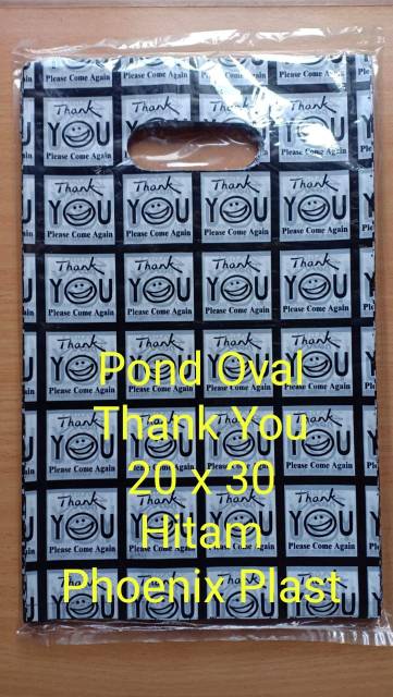 KANTONG PLASTIK MOTIF THANK YOU POND OVAL UKURAN 20X30 / KANTONG PLASTIK PACKING ONLINE