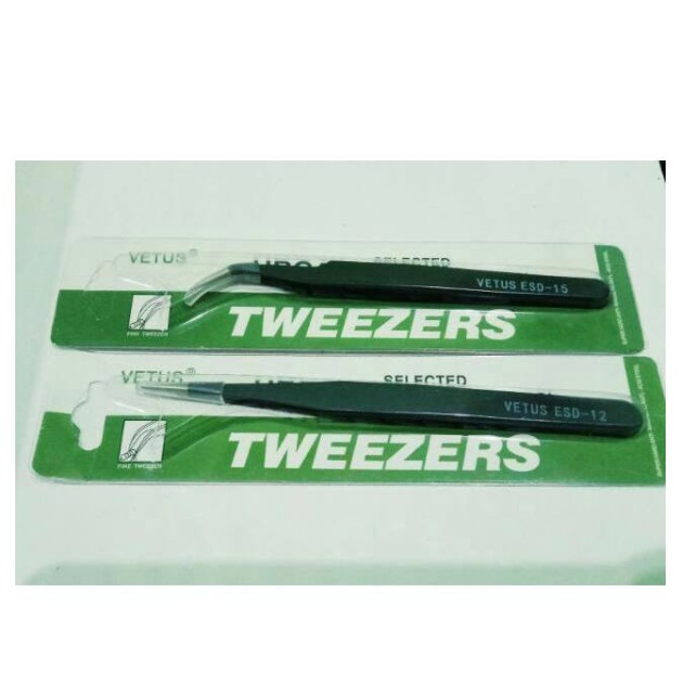 Tweezer vetus / Pinset HITAM For Eyelash Extention &amp; pinset pingset