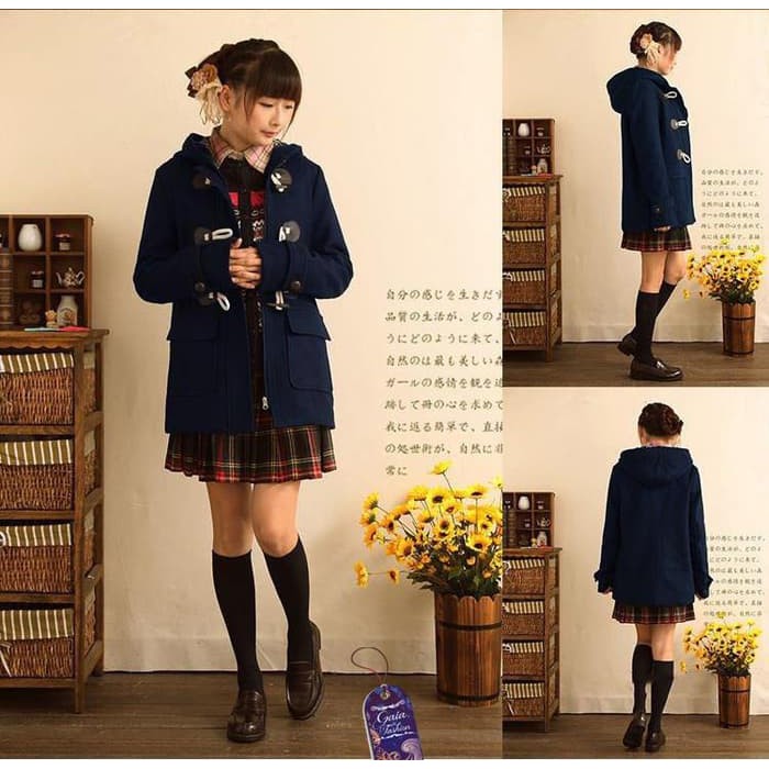 HP41382 Japan Student Coat (Navy) jaket jepang anime hoodie sekolah