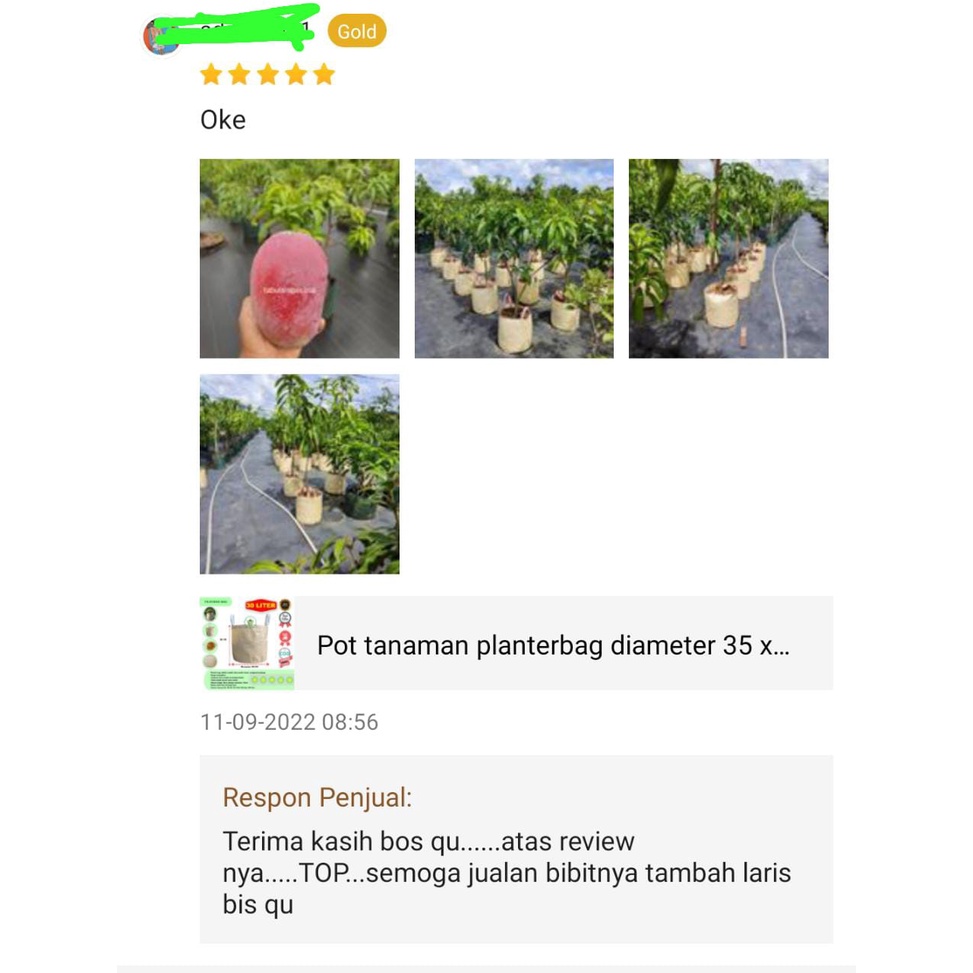 Planter Bag Planterbag Pot Bunga Buah Tanaman Ukuran 18 Liter