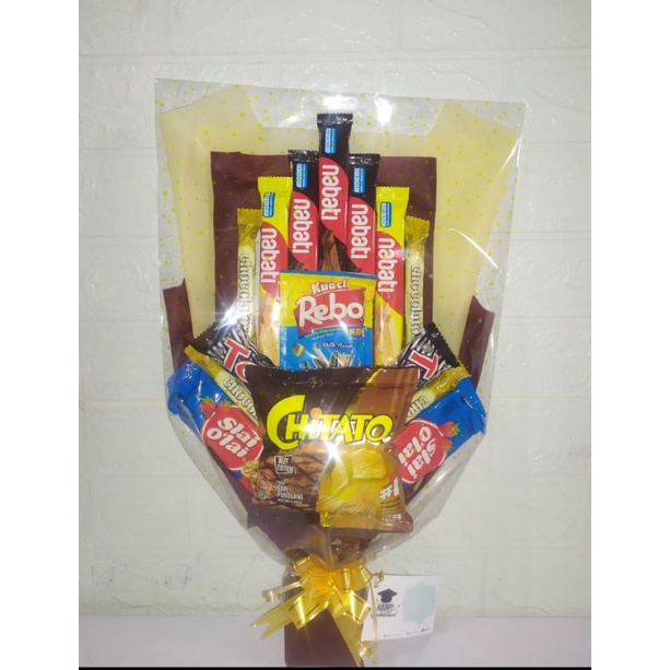 

Buket SNACK SMALL TERMURAH/ paket Snack Ulangtahun/Wisuda/Solusi hadiah