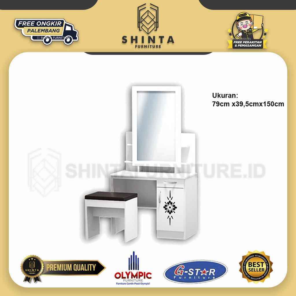 Meja Rias Minimalis VHIA Olympic G-Star / Meja Rias Kaca Kotak