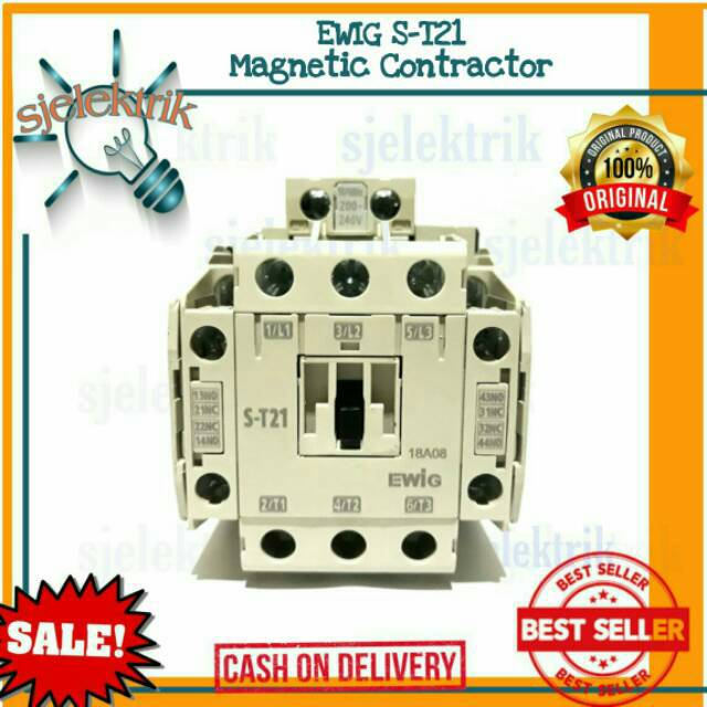 MAGNETIC CONTACTOR EWIG ST-21 220VAc.