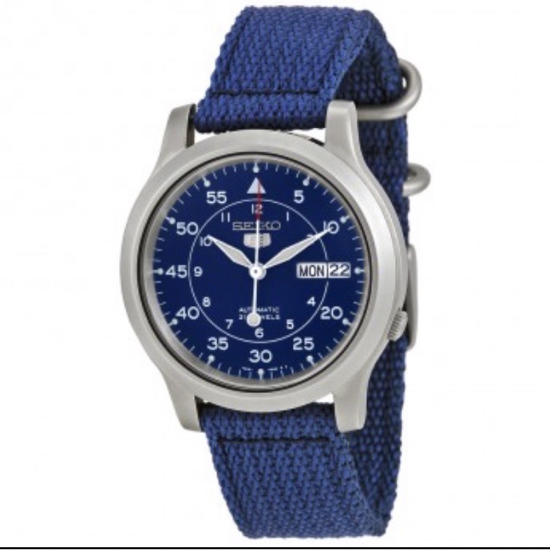 Seiko 5 SNK807K2 Blue Silver Canvas
