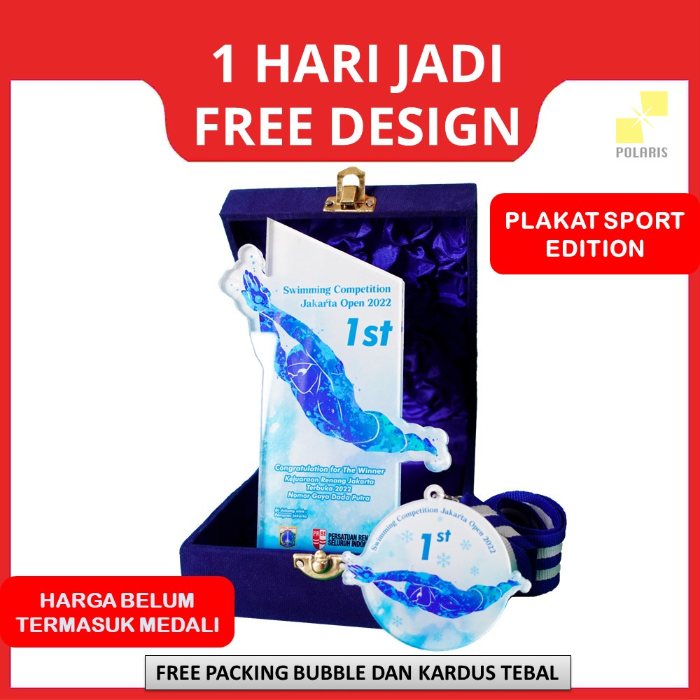 PLAKAT SPORT EDITION THROPHY ACRYLIC KEJUARAAN OLAHRAGA -CUSTOM PIALA AKRILIK PIAGAM LOMBA PENGHARGAAN JUARA E-SPORT