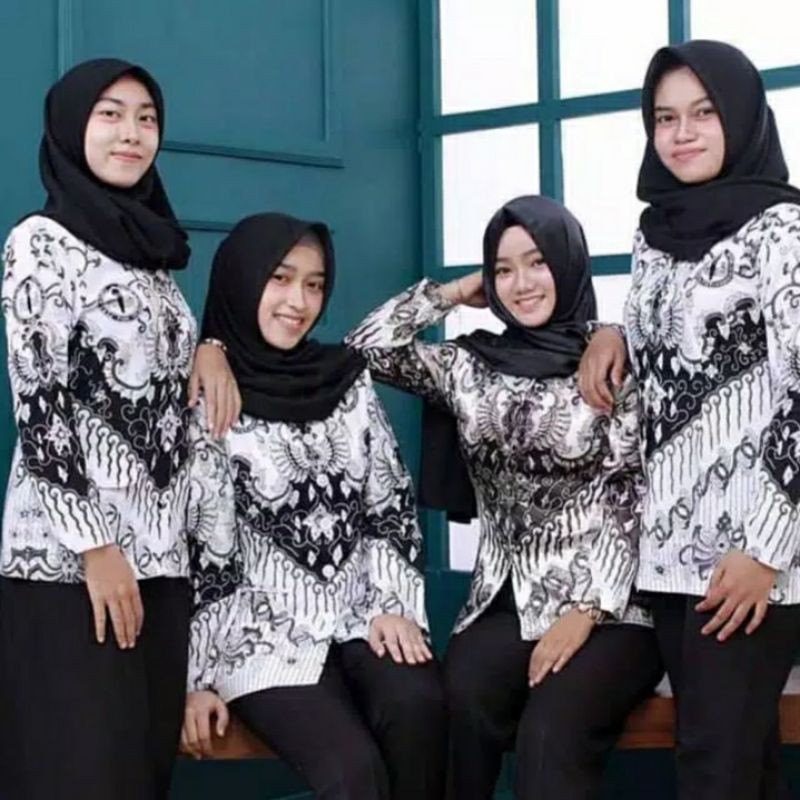 BATIK PGRI WANITA - KEMEJA BATIK PGRI WANITA TANPA FURING