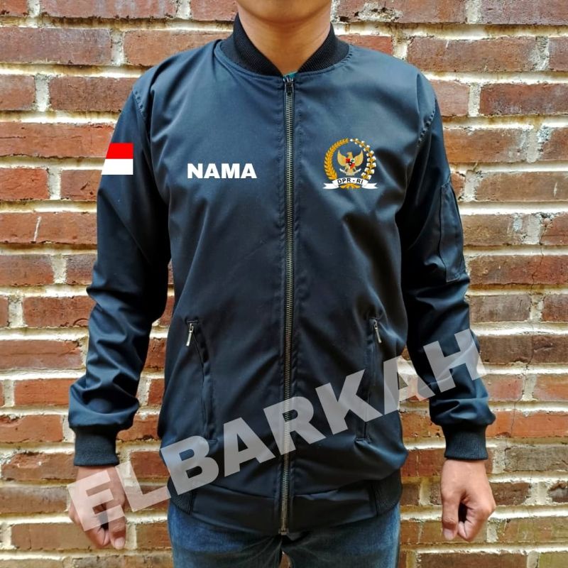 JAKET BOMBER LOGO DPR RI JAKET BOMBER BISA CUSTOM LOGO SENDIRI jaket bomber waterfroop jaket bomber terbaru