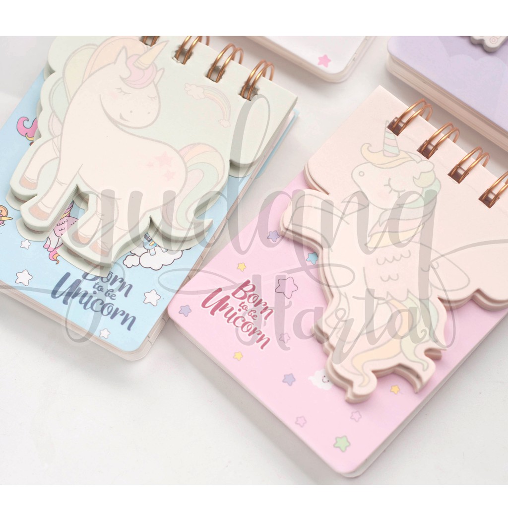 Notebook Unicorn Mini Memo Notepad Buku Tulis Catatan Notes GH 308066