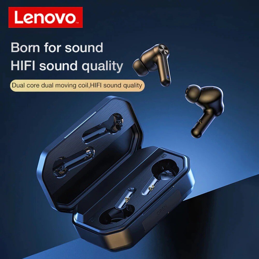 original 100%Lenovo LP3 Pro TWS 5.0 Headphone Bluetooth 1200 MAh Kapasitas Tinggi Nirkabel Baterai Headphone Hi-Fi Stereo Musik Headphone