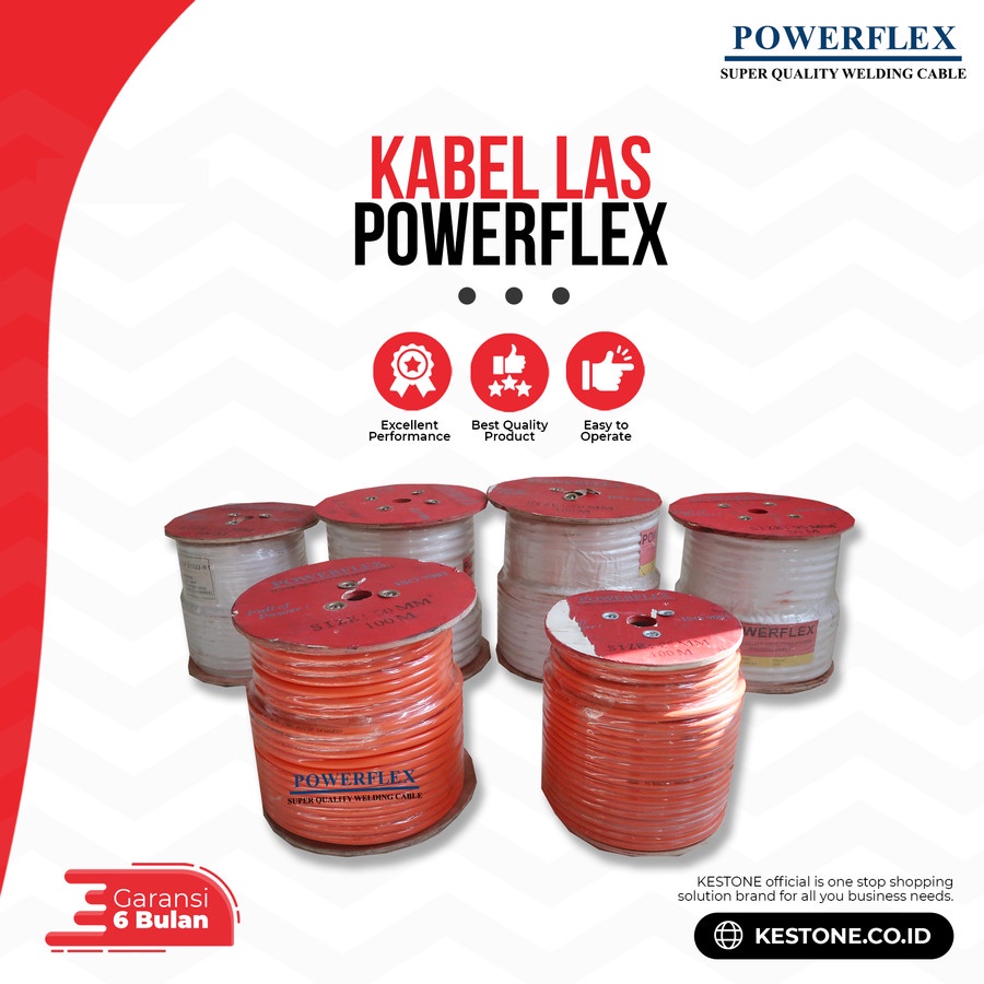 Kabel Las Listrik Powerflex - Welding Cable Mesin Las