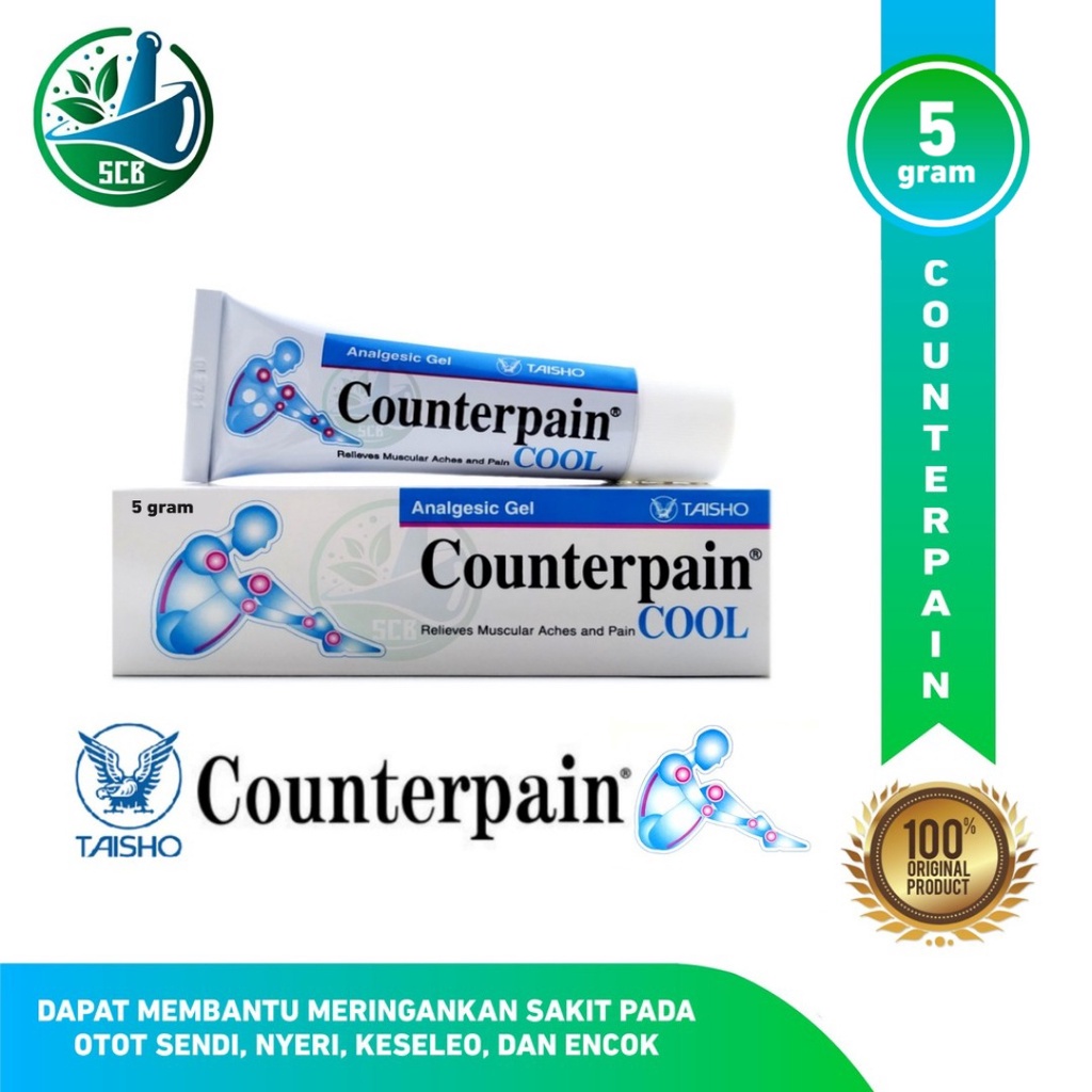 Counterpain Cool 5 gram / Counterpain Cream Analgestic Gel - Cream Nyeri Otot,Memar,Keseleo