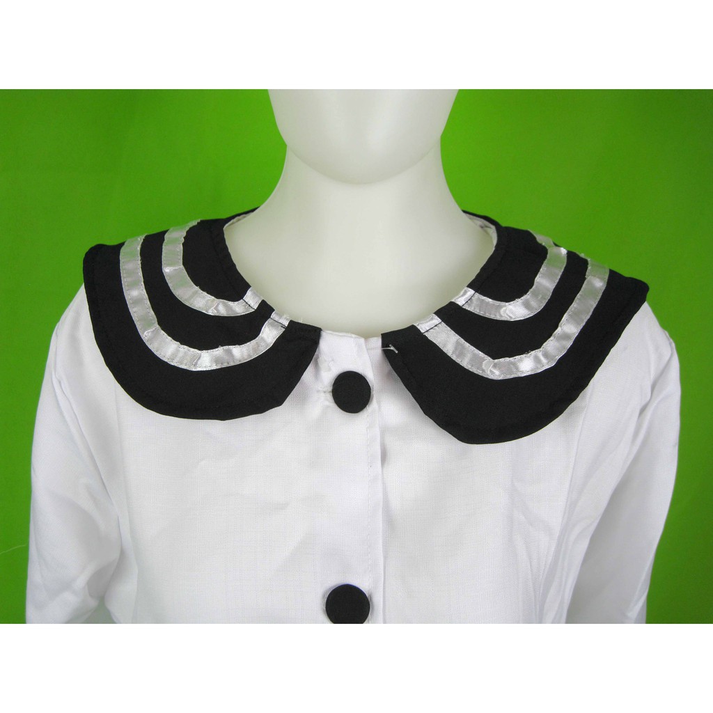 JK-83 (M) white sailor top jacket jaket luaran wanita import baju korea