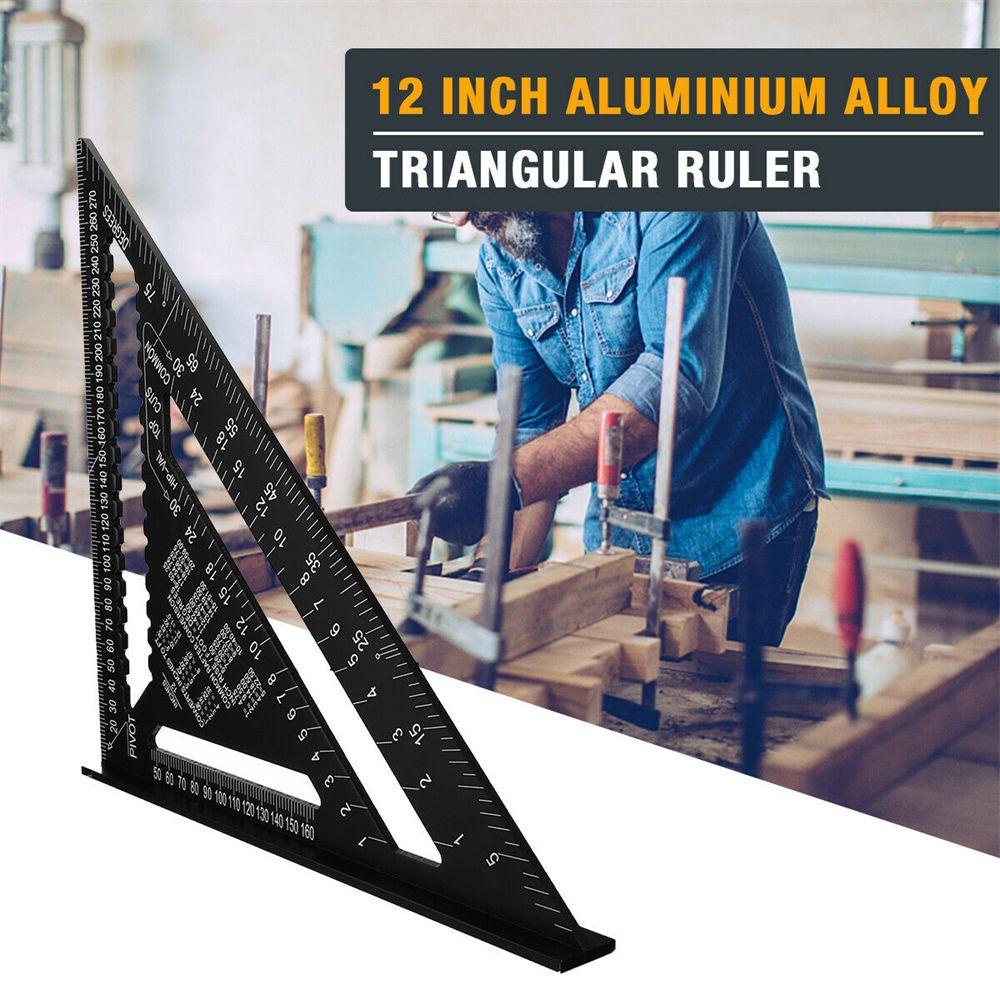 POPULAR Populer Speed Square Busur Derajat Tahan Lama Woodworking Alat Aluminium Alloy Carpenter Framing Measurement