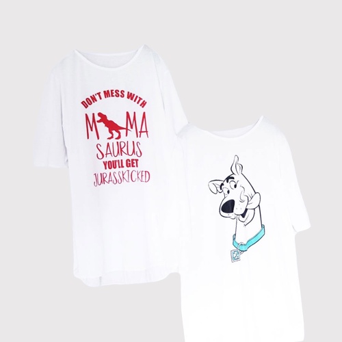 STL Kaos Wanita Oversized Print Tshirt