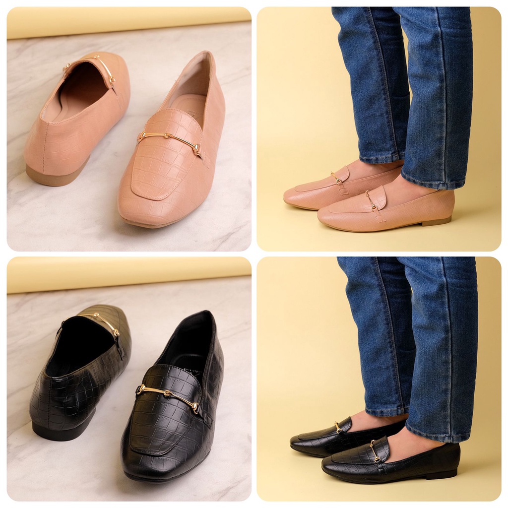 ANELA LYNE SEPATU LOAFERS LEATHER BEDELIA PL8-01 ORIGINAL