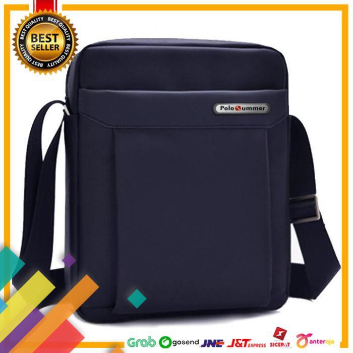 SALE.. POLO SUMMER TAS POLO ORIGINAL / TAS IMPORT SELEMPANG PRIA - DEVIAN - BIRU ..TERBARU