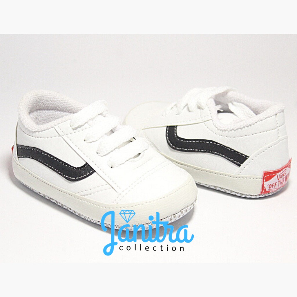 janitra baby shoes prewalker sepatu bayi gendong dan belajar jalan VNS white