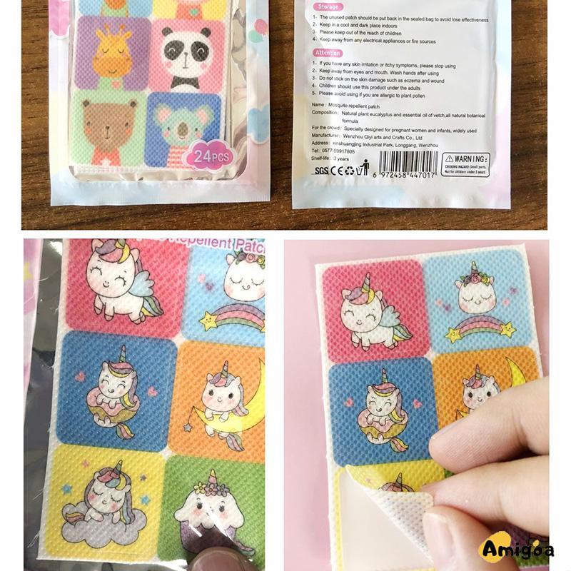 6 PCS bayi stiker pengusir nyamuk Hewan Kartun Anti Nyamuk Stiker Patch untuk Bayi Anak-anak Wanita Hamil - AG2