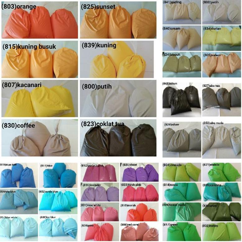 BISA COD CAT TEMBOK KILOAN SUPER BERKUALITAS 1 KG 38 WARNA CAT DINDING KILOAN CAT KAMAR CAT KILOAN 1