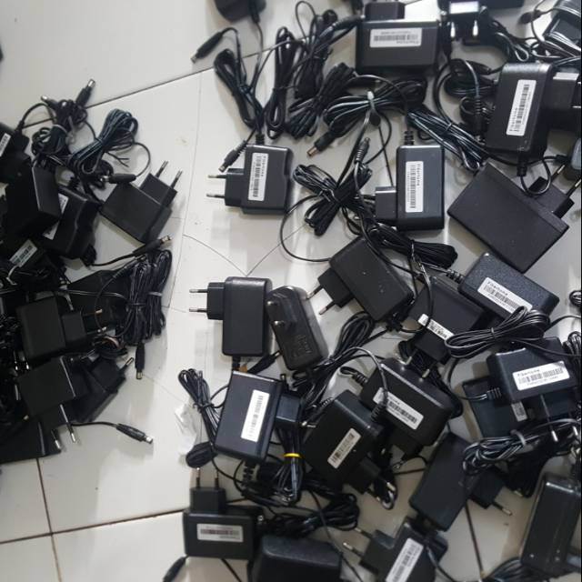 Adaptor Original 12V 1,5A New Bekas Ont STB Campur Dikirim Sesuai Gambar