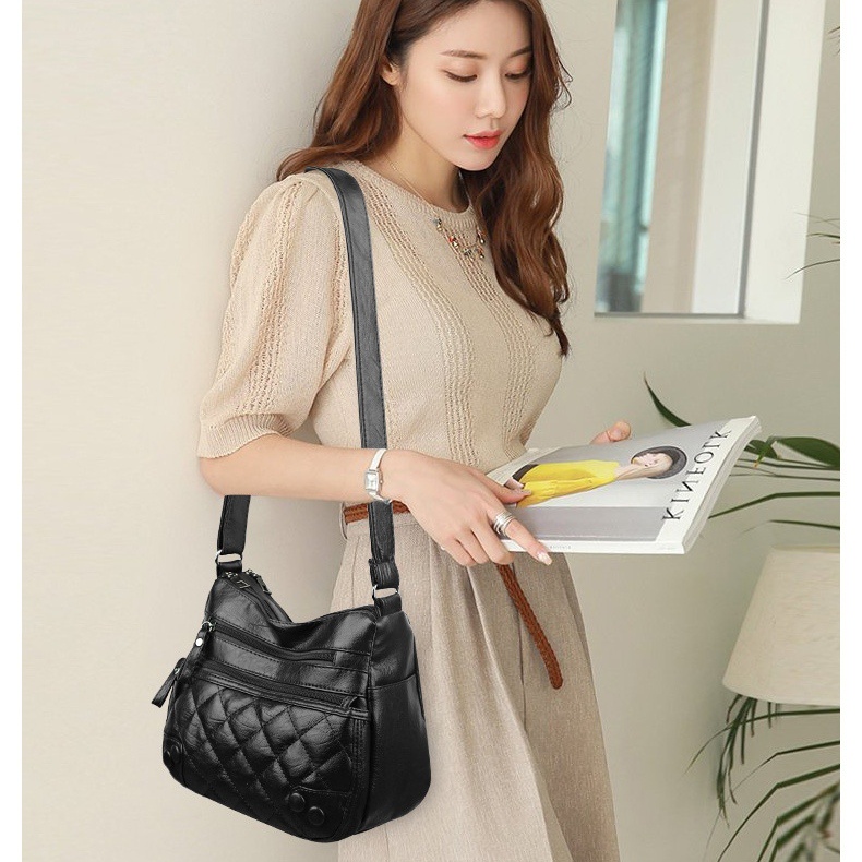 TAS SELEMPANG WANITA PESTA KECIL IMPORT KULIT HITAM SLING BAG CEWEK FIJIAN TA624B5 PREMIUM MINI FASHION REMAJA KEKINIAN KOREA BRANDED MURAH SIMPLE