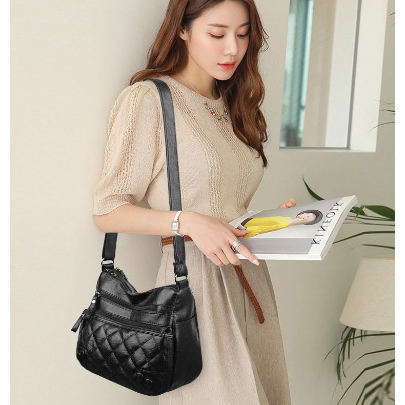 TAS SELEMPANG WANITA PESTA KECIL IMPORT KULIT PREMIUM MINI SLING BAG HITAM FIJIAN TA624B5 CEWEK FASHION REMAJA KEKINIAN KOREA BRANDED MURAH SIMPLE