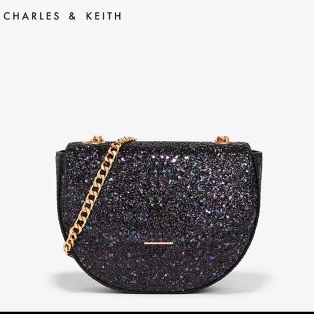 Tas cnk charles and keith counter bag glitter (Preloved)