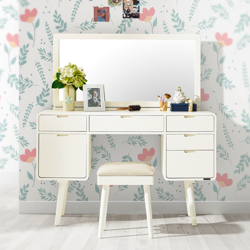 IFURNHOLIC Flint Premium Console Sets | Meja Rias Minimalis | Meja Make Up | Meja Console | Vaniti T